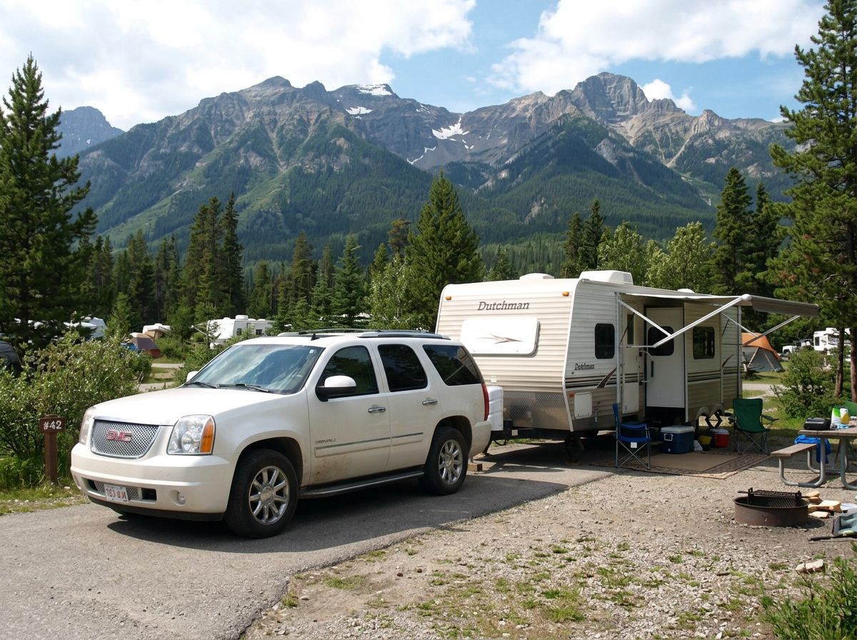 Jenna Torres's 2009 GMC Yukon Denali towing a camper