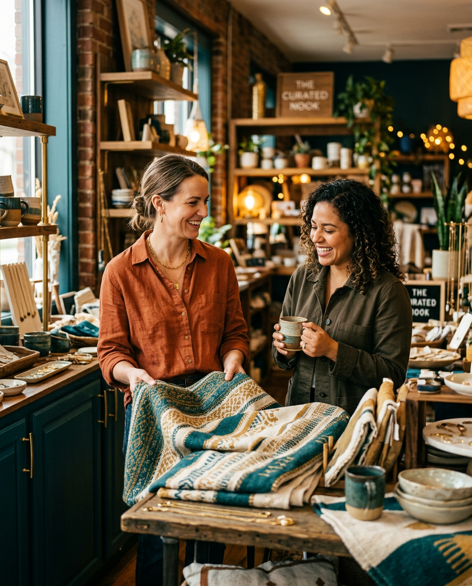 Business owner working with a client