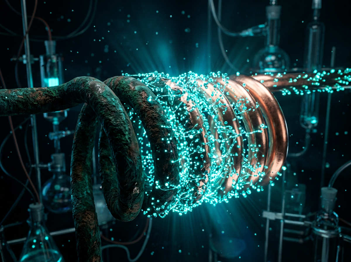 Molecular nanotechnology resurfacing a copper HVAC coil at microscopic level