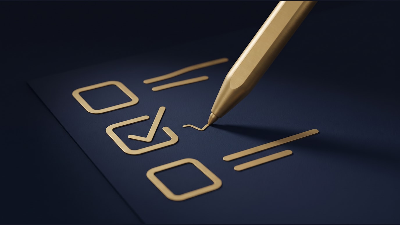 A checklist is being ticked with the next priority
