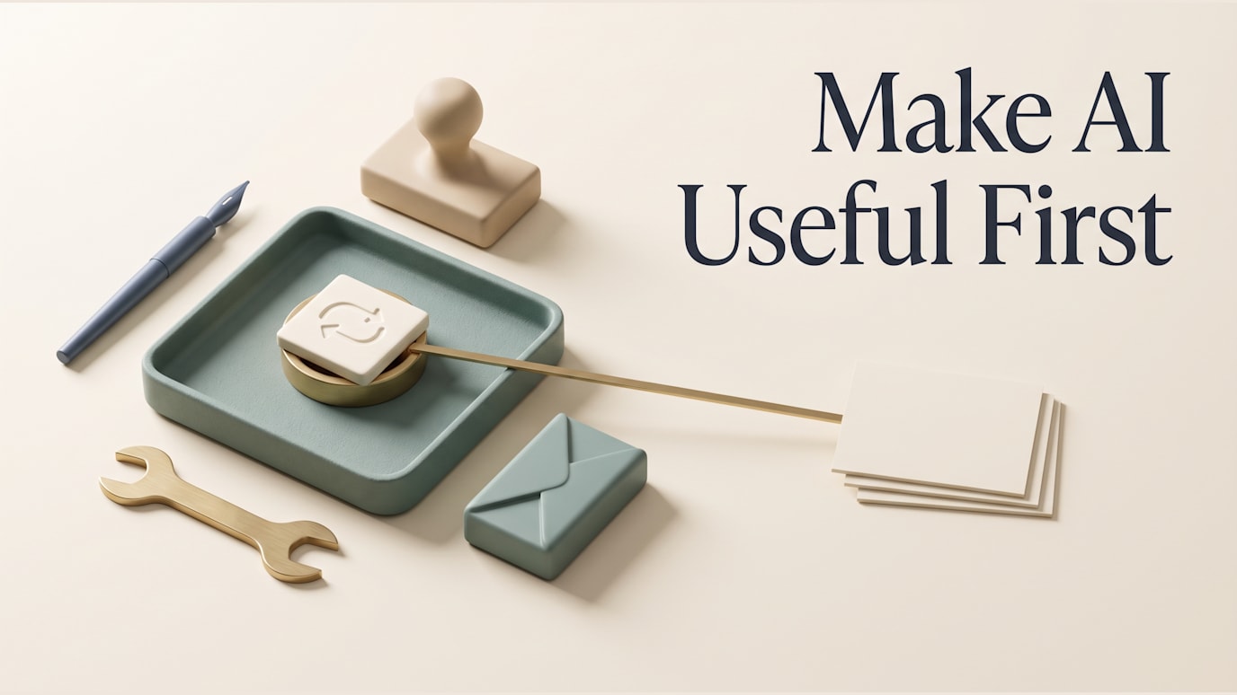 Make AI Useful First