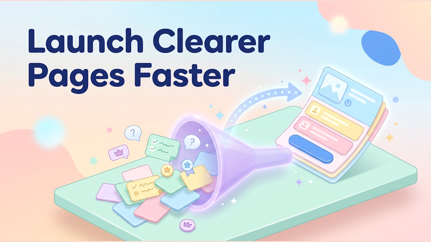 Launch Clearer Pages Faster