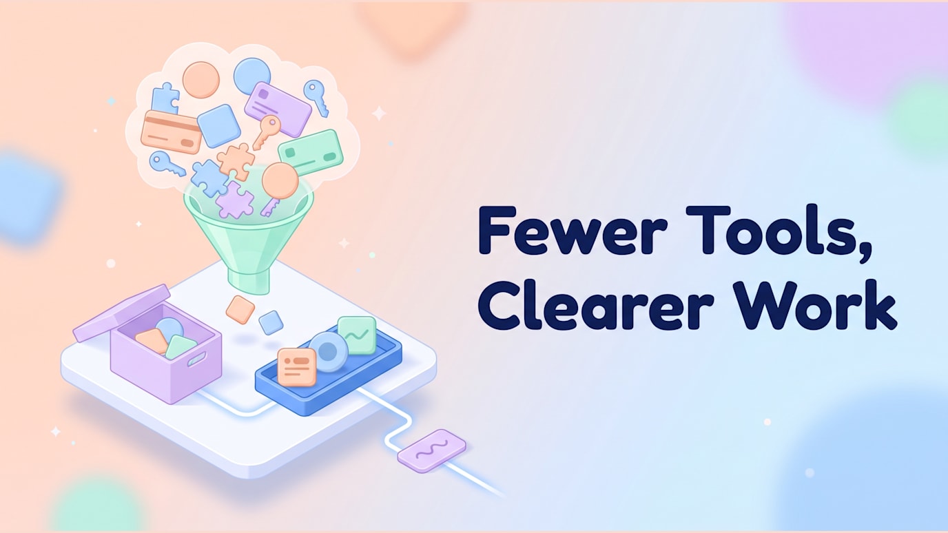 Fewer Tools, Clearer Work