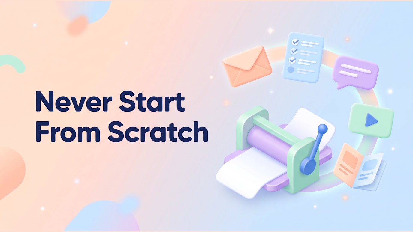 Never Start From Scratch
